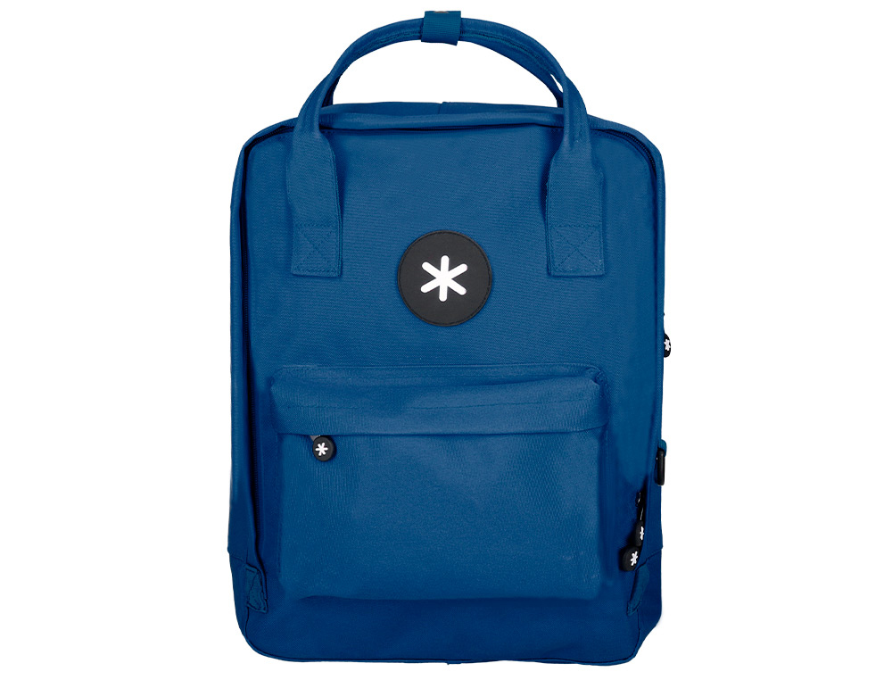 MOCHILA ANTARTIK 2 ASAS Y BOLSILLOS EXTERIORES AZUL 300X115X390 MM